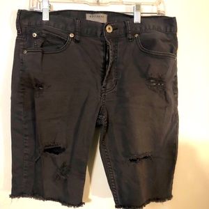 Bullhead Men’s Black Distressed Denim Shorts